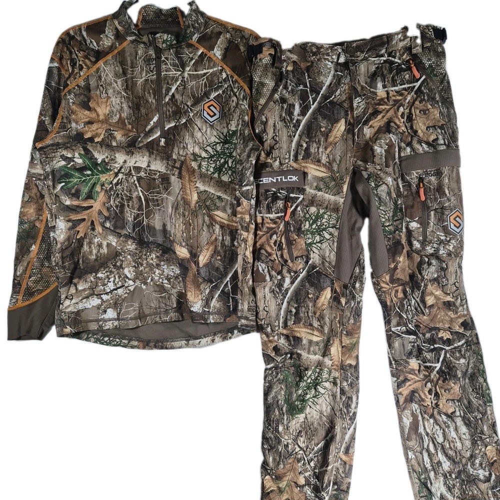 ScentLok Realtree Edge Hunting Camo Performance Jacket & Pants Set Men's Medium